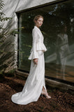 Load image into Gallery viewer, White Tailored Pantsuit for Women, Formal Evening Suit and Modern Wedding Guest Outfit