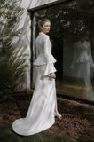 Load image into Gallery viewer, White Tailored Pantsuit for Women, Formal Evening Suit and Modern Wedding Guest Outfit