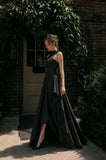Load image into Gallery viewer, Black Long Formal Gown, Elegant Statement Evening Dress for Special Events