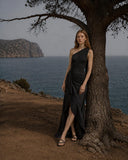 Load image into Gallery viewer, Black Floor Length Formal Gown, Elegant Long Evening Dress for Gala and Special Occasion