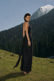 Load image into Gallery viewer, Black Elegant Floor Length Dress, Modern Formal Gown for Gala and Reception