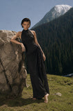 Load image into Gallery viewer, Black Elegant Floor Length Dress, Modern Formal Gown for Gala and Reception