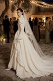 Load image into Gallery viewer, Ivory Formal Bridal Dress with Elegant Train, Romantic Wedding Gown