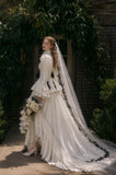 Load image into Gallery viewer, Ivory Formal Bridal Dress with Elegant Train, Romantic Wedding Gown
