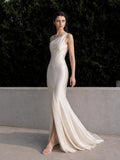 Load image into Gallery viewer, Ivory Formal Evening Dress with Refined Full Length Silhouette for Reception and Gala