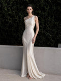 Load image into Gallery viewer, Ivory Formal Evening Dress with Refined Full Length Silhouette for Reception and Gala