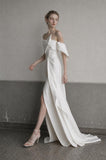 Load image into Gallery viewer, Ivory Long Formal Gown, Elegant Statement Evening Dress for Special Events