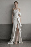 Load image into Gallery viewer, Ivory Long Formal Gown, Elegant Statement Evening Dress for Special Events