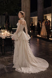 Load image into Gallery viewer, Ivory Wedding Gown with Graceful Full Length Silhouette and Dramatic Bridal Train