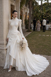 Load image into Gallery viewer, Ivory Statement Wedding Dress with Flowing Skirt and Refined Bridal Silhouette