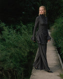 Load image into Gallery viewer, Silver Gray Tailored Suit for Women, Modern Formal Evening and Gala Outfit