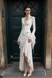 Load image into Gallery viewer, Ivory Long Formal Gown, Elegant Statement Evening Dress for Special Events