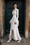 Load image into Gallery viewer, Ivory Long Formal Gown, Elegant Statement Evening Dress for Special Events