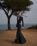 Load image into Gallery viewer, Black Tailored Suit for Women, Elegant Formal Evening and Special Occasion Outfit