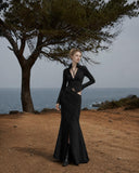 Load image into Gallery viewer, Black Tailored Suit for Women, Elegant Formal Evening and Special Occasion Outfit