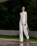 Load image into Gallery viewer, Ivory Sleeveless Column Dress, Elegant Formal Gown for Reception and Evening Event