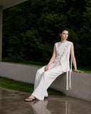 Load image into Gallery viewer, Ivory Sleeveless Column Dress, Elegant Formal Gown for Reception and Evening Event