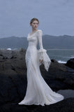 Load image into Gallery viewer, White Elegant Floor Length Dress, Modern Formal Gown for Gala and Reception