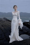 Load image into Gallery viewer, White Elegant Floor Length Dress, Modern Formal Gown for Gala and Reception
