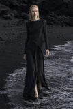 Load image into Gallery viewer, Black Elegant Floor Length Dress, Modern Formal Gown for Gala and Reception