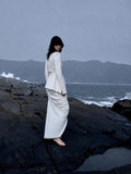 Load image into Gallery viewer, White Formal Evening Dress with Refined Full Length Silhouette for Reception and Gala