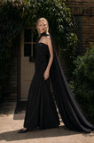 Load image into Gallery viewer, Black Elegant Floor Length Dress, Modern Formal Gown for Gala and Reception