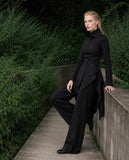Load image into Gallery viewer, Black Formal Evening Dress with Refined Full Length Silhouette for Reception and Gala