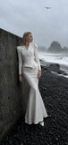 Load image into Gallery viewer, White Floor Length Formal Gown, Elegant Long Evening Dress for Gala and Special Occasion
