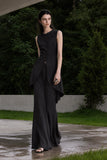 Load image into Gallery viewer, Black Formal Evening Dress with Refined Full Length Silhouette for Reception and Gala