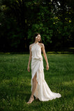 Load image into Gallery viewer, Ivory Long Formal Gown, Elegant Statement Evening Dress for Special Events