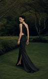Load image into Gallery viewer, Black Floor Length Formal Gown, Elegant Long Evening Dress for Gala and Special Occasion