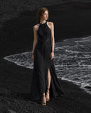 Load image into Gallery viewer, Black Long Formal Gown, Elegant Statement Evening Dress for Special Events