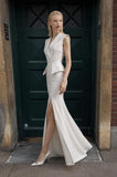 Load image into Gallery viewer, Ivory Tailored Pantsuit for Women, Elegant Formal Suit and Wedding Guest Outfit