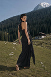Load image into Gallery viewer, Black Elegant Floor Length Dress, Modern Formal Gown for Gala and Reception