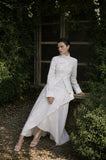 Load image into Gallery viewer, White Statement Wedding Dress with Flowing Skirt and Refined Bridal Silhouette