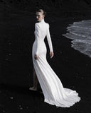 Load image into Gallery viewer, Silver Gray Long Formal Gown, Elegant Statement Evening Dress for Special Events