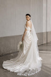 Load image into Gallery viewer, Ivory Formal Bridal Dress with Elegant Train, Romantic Wedding Gown