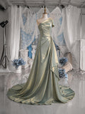 Load image into Gallery viewer, Ivory Bridal Gown with Sweetheart Neckline, Floral Waist Detail and Flowing Train