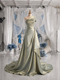 Load image into Gallery viewer, Ivory Bridal Gown with Sweetheart Neckline, Floral Waist Detail and Flowing Train