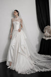 Load image into Gallery viewer, White Formal Bridal Dress with Elegant Train, Romantic Wedding Gown