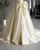 Load image into Gallery viewer, Ivory Sculptural Wedding Gown with Pleated Bodice, Modern Bridal Dress, Made to Measure