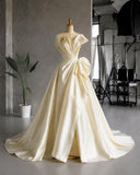 Load image into Gallery viewer, Ivory Sculptural Wedding Gown with Pleated Bodice, Modern Bridal Dress, Made to Measure