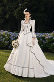 Load image into Gallery viewer, Ivory Elegant Bridal Gown with Full-Length Silhouette, Wedding Dress for Bridal Portraits