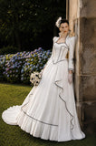 Load image into Gallery viewer, Ivory Elegant Bridal Gown with Full-Length Silhouette, Wedding Dress for Bridal Portraits