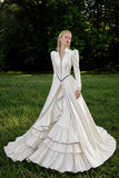 Load image into Gallery viewer, Ivory Refined Bridal Gown with Full-Length Silhouette, Wedding Dress for Bridal Portraits