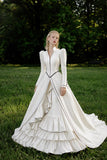 Load image into Gallery viewer, Ivory Refined Bridal Gown with Full-Length Silhouette, Wedding Dress for Bridal Portraits