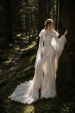 Load image into Gallery viewer, Ivory Statement Bridal Gown with Full-Length Silhouette, Wedding Dress for Bridal Portraits