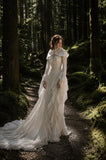 Load image into Gallery viewer, Ivory Statement Bridal Gown with Full-Length Silhouette, Wedding Dress for Bridal Portraits