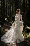Load image into Gallery viewer, Ivory Statement Bridal Gown with Full-Length Silhouette, Wedding Dress for Bridal Portraits
