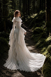 Load image into Gallery viewer, Ivory Statement Bridal Gown with Full-Length Silhouette, Wedding Dress for Bridal Portraits
